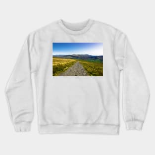 Lake District vibrant view from Mountain Skiddaw on a sunny day Crewneck Sweatshirt